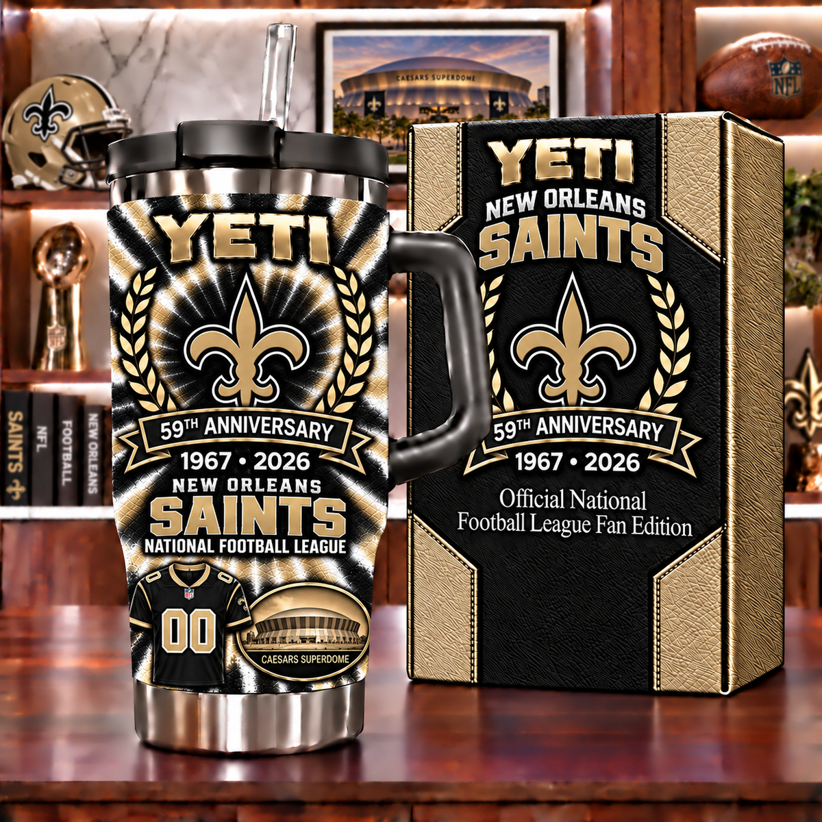New Orleans Saints Anniversary Tumbler