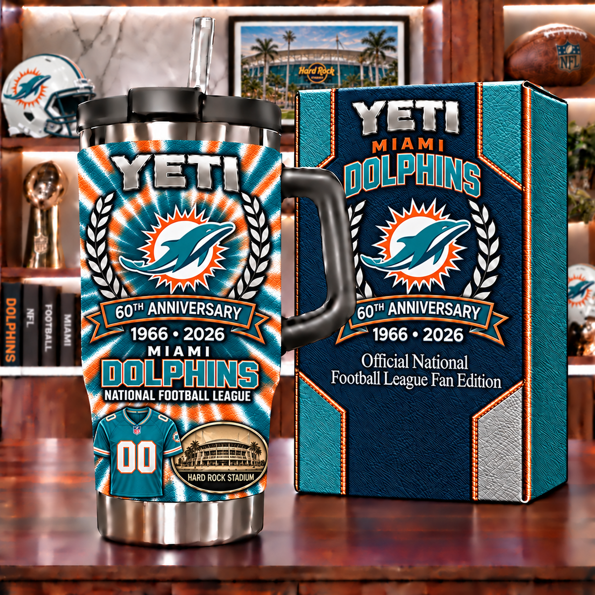 Dolphins Anniversary Tumbler