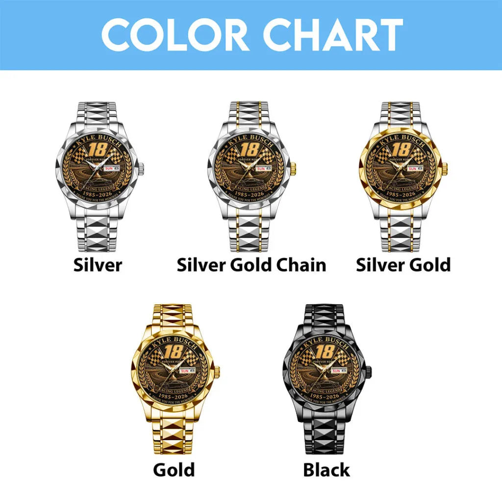 Kyle Busch Alloy Luxury Quartz Watch V1