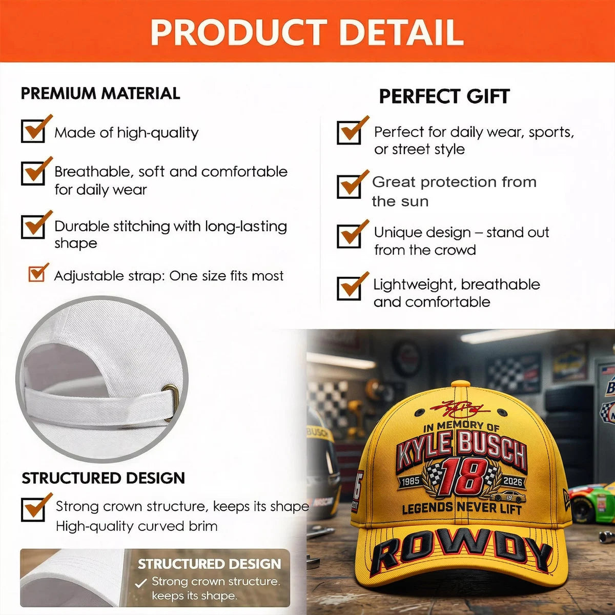 Kyle Busch Hat Racing Fan Gift V9