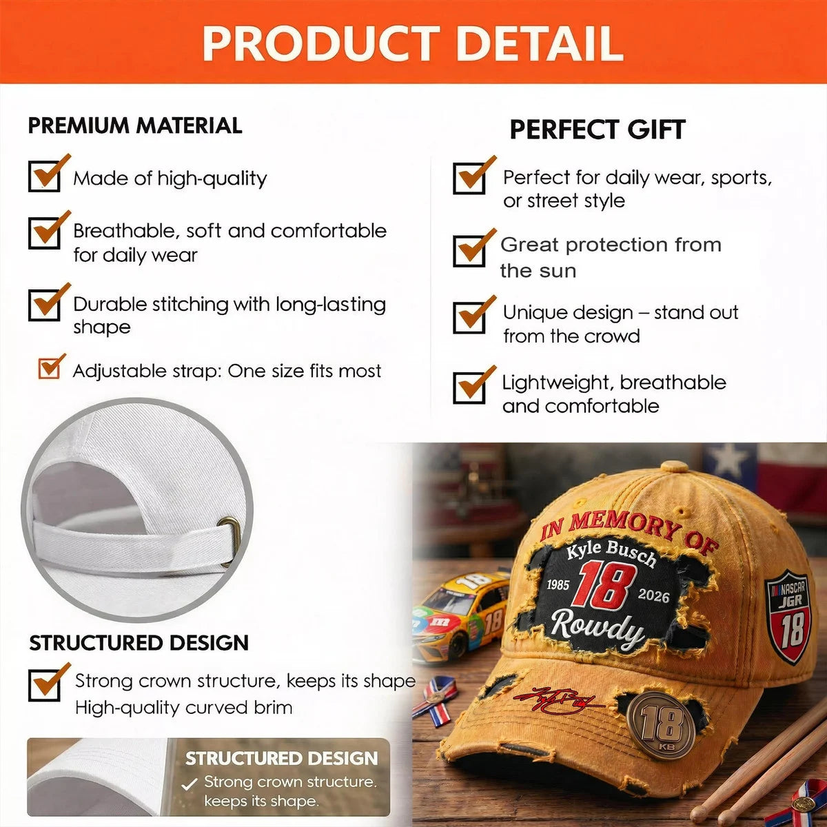 Kyle Busch Hat Racing Fan Gift V11