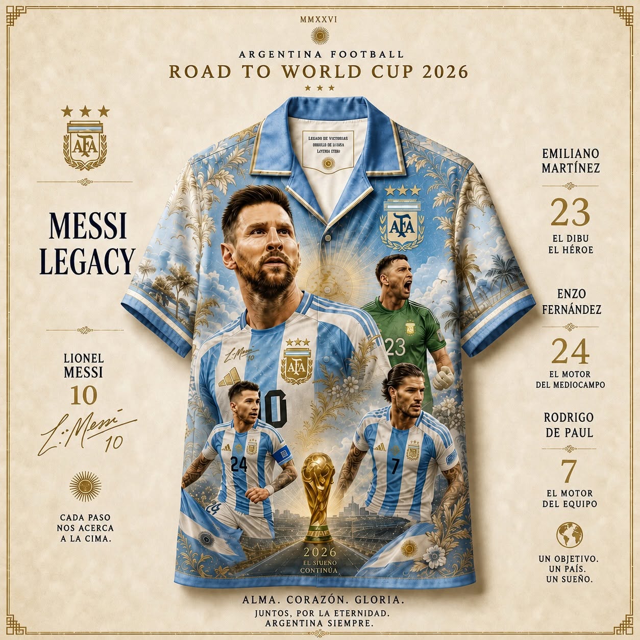 Argentina World Cup 2026 Edition Hawaiian Shirt
