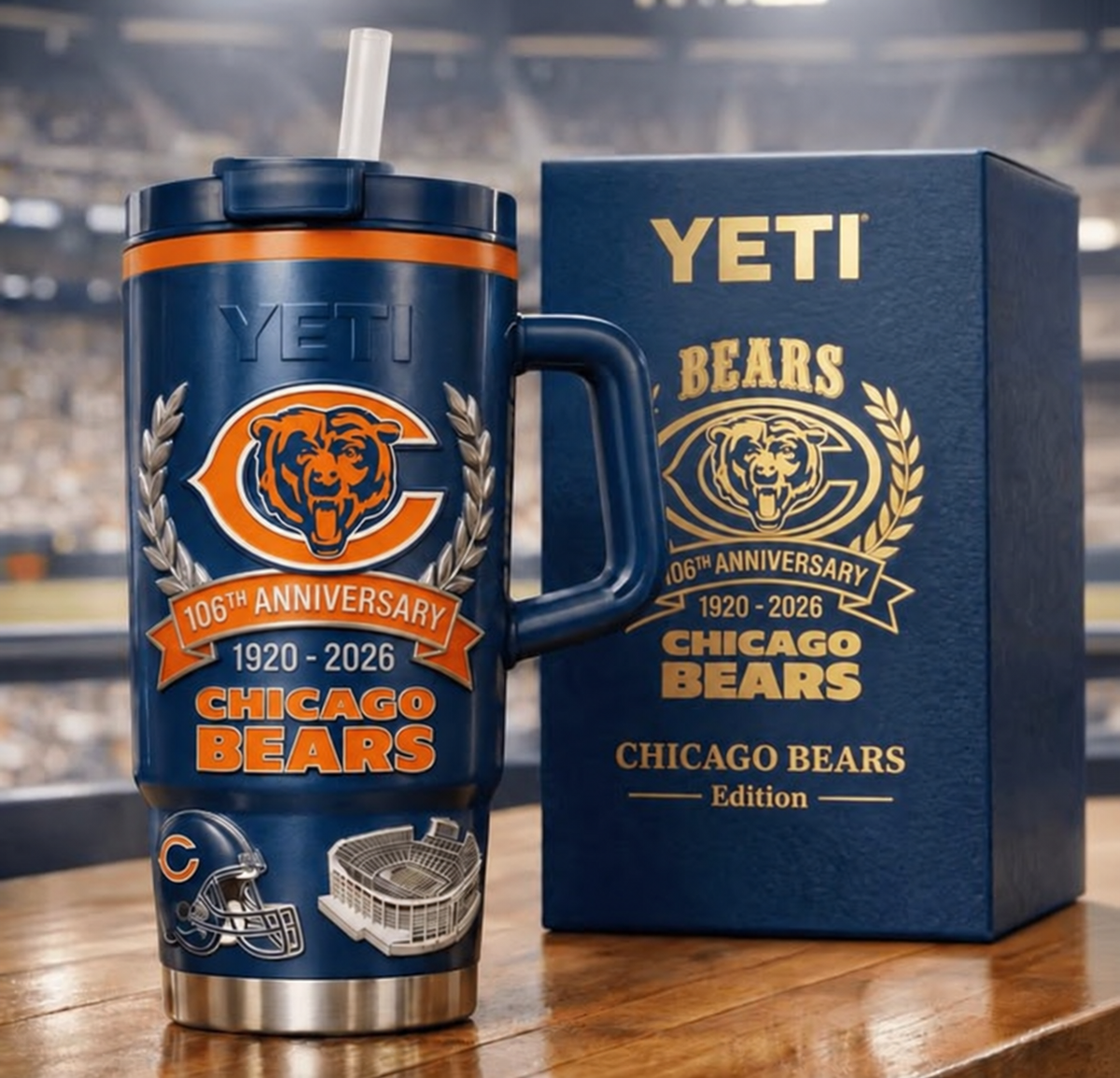 Chicago Bears  Anniversary Tumbler