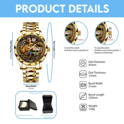 Kyle Busch Alloy Luxury Quartz Watch