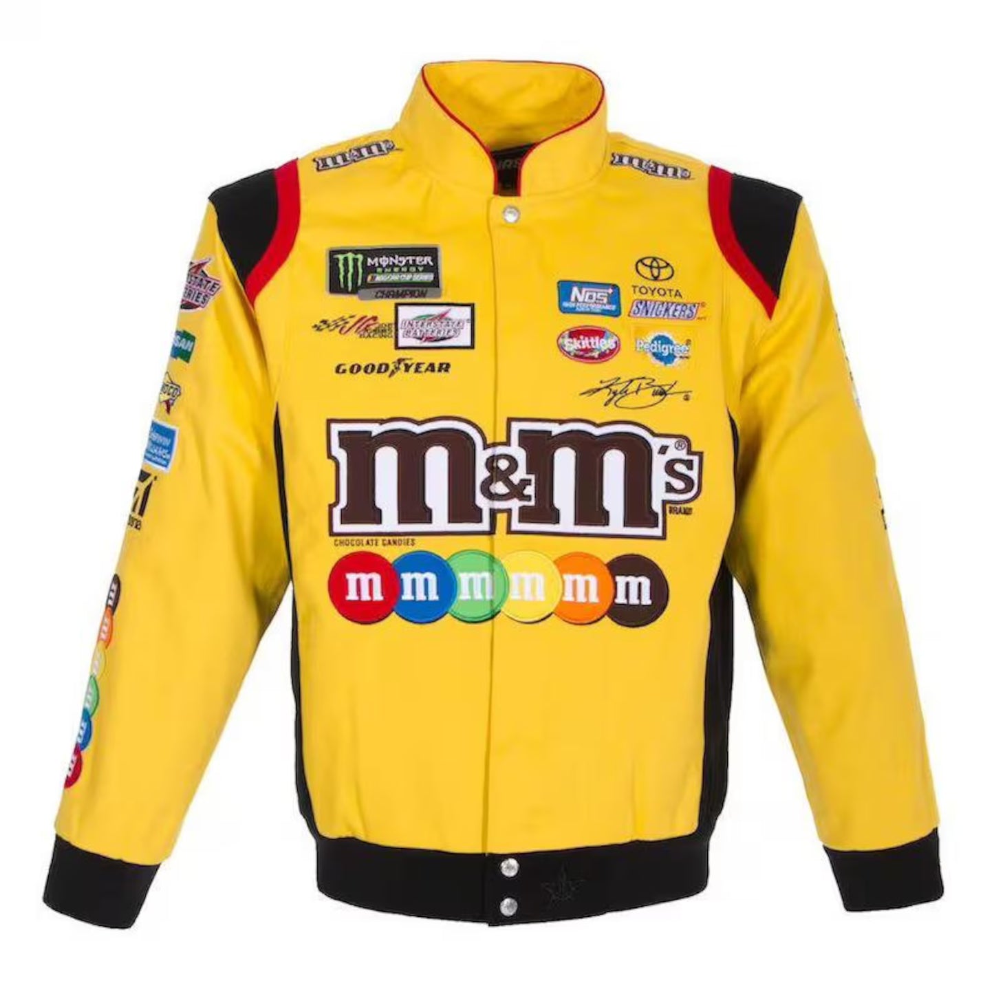 M&M's NASCAR Racing Sublimation Jacket Kyle Busch Fans wear