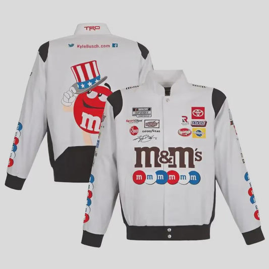 M&M's NASCAR Racing Sublimation Jacket Kyle Busch Fans wear