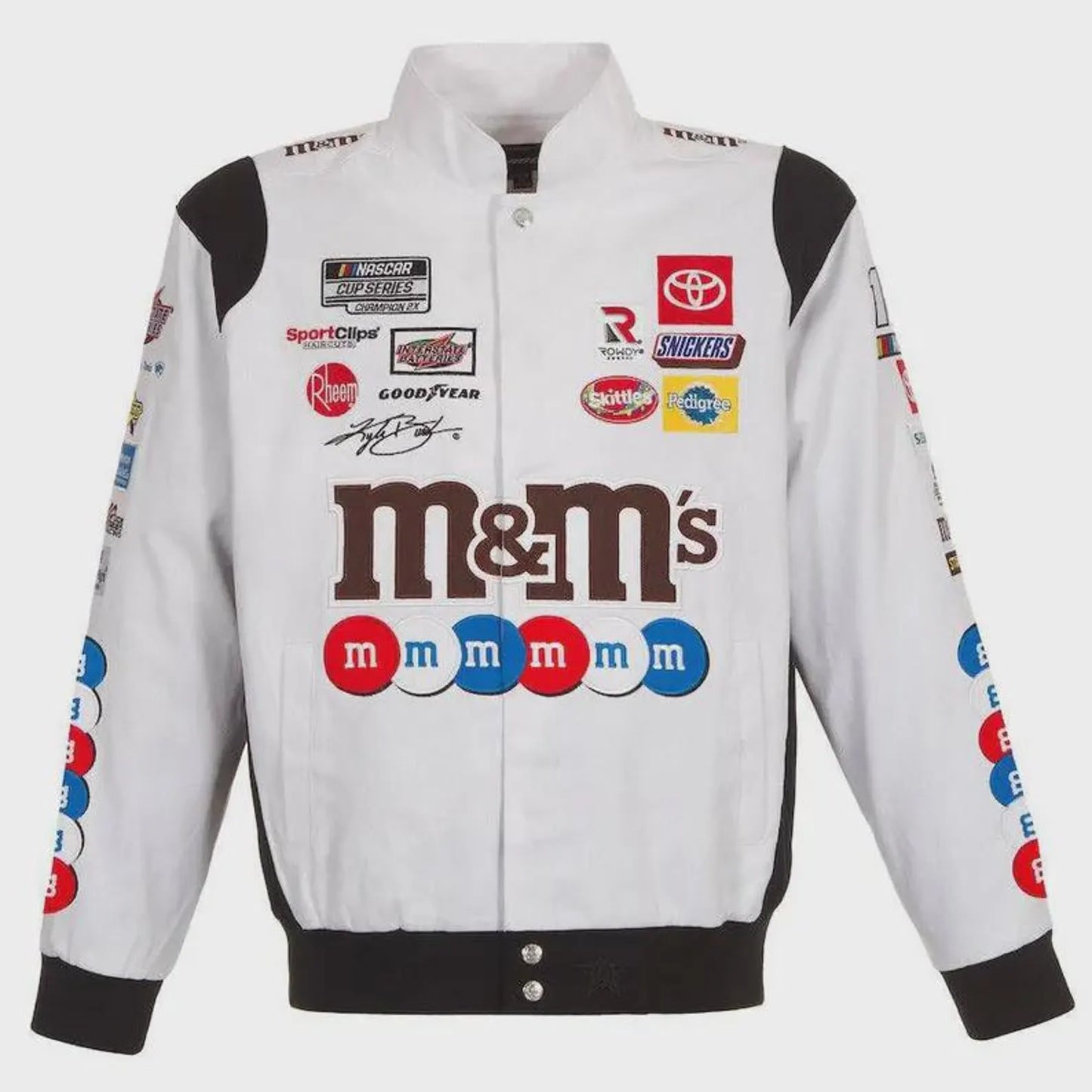 M&M's NASCAR Racing Sublimation Jacket Kyle Busch Fans wear