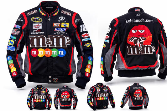 M&M's NASCAR Racing Sublimation Jacket Kyle Busch Fans wear