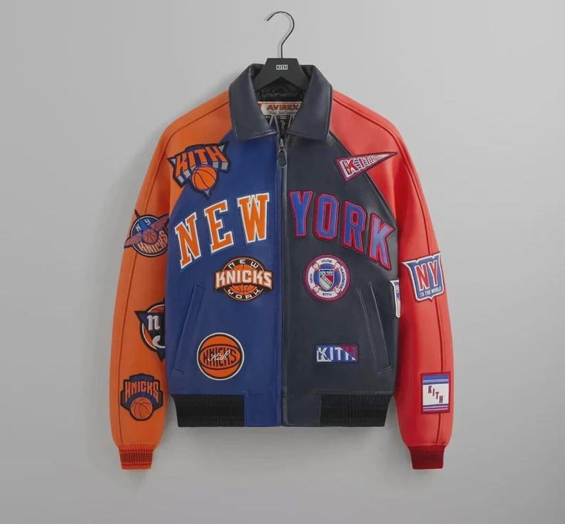 NY Knicks Leather Jacket